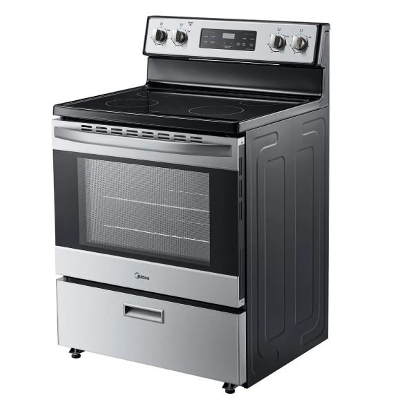 MER30B12ASSC - Genuine OEM Midea 30 in. 5.1 cu.ft. Freestanding 4-Element Range with Storage Drawer